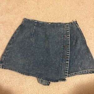 Flying Tomato Blue Denim Skirt